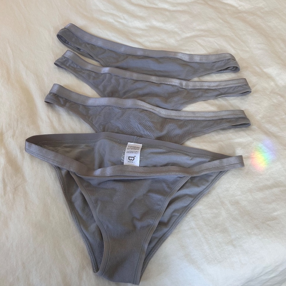 NWOT (bundle of 4) BOODY G-String Bamboo Underwear Size L / Mist Color - Picture 14 of 15